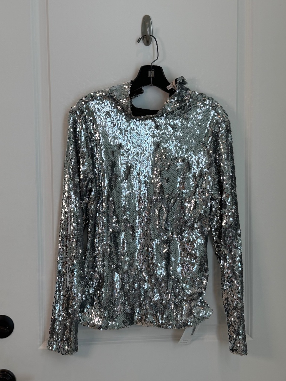 Milly Silver Sequin Top - 12